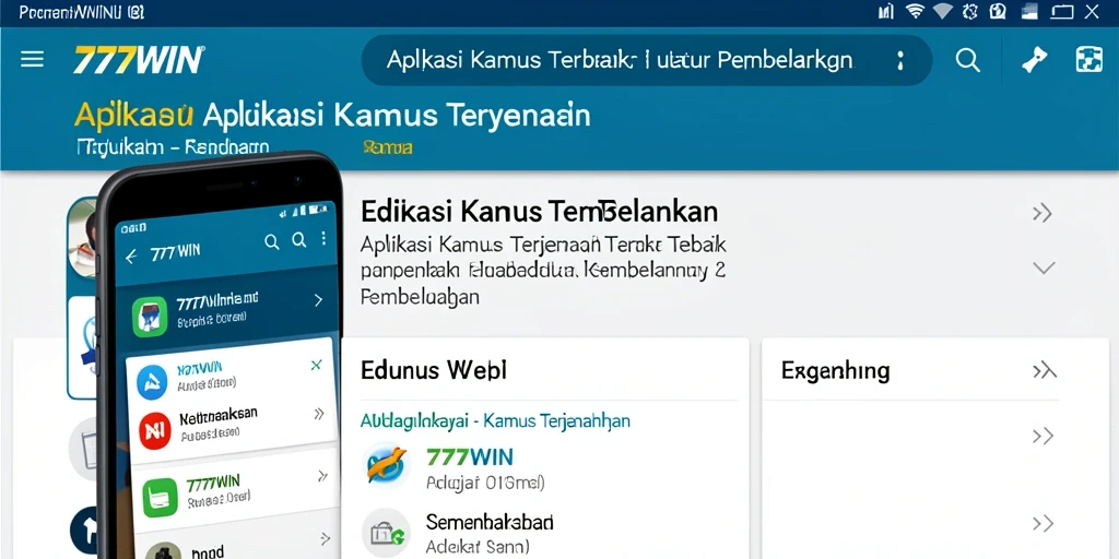 Antarmuka aplikasi 777WIN yang sederhana dan fungsional.