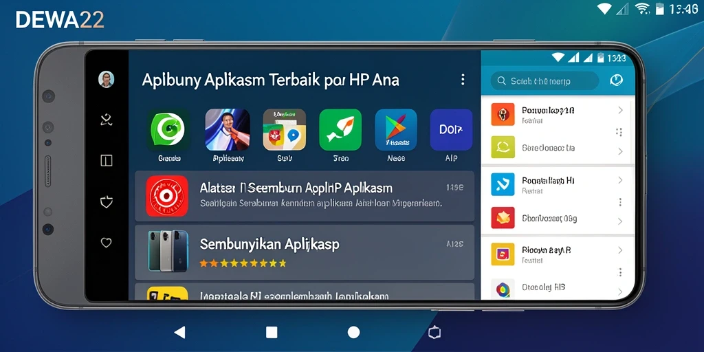 Tampilan antarmuka DEWA22 yang sederhana dan efektif untuk sembunyikan aplikasi.