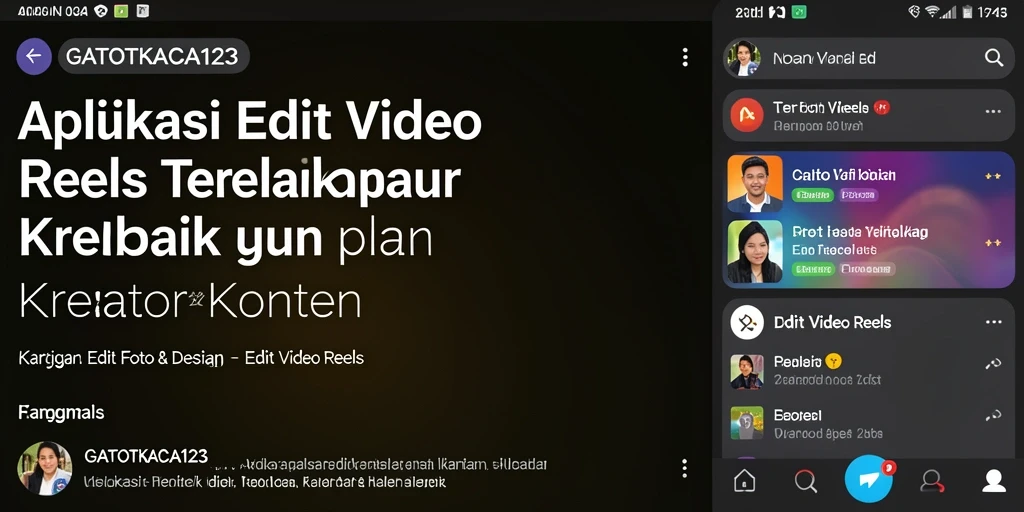 Antarmuka user-friendly GATOTKACA123 untuk Edit Video Reels.