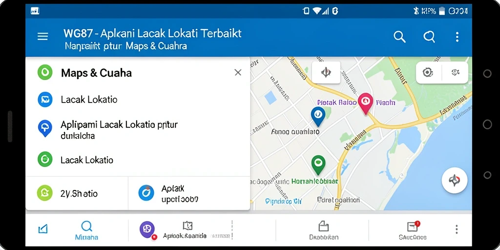 Tampilan antarmuka WG87 untuk lacak lokasi yang intuitif.