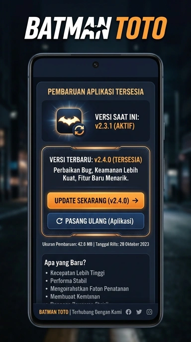 Tampilan riwayat versi batmantoto